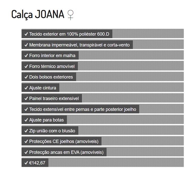 Calças Mota (femenino) RSW tamS