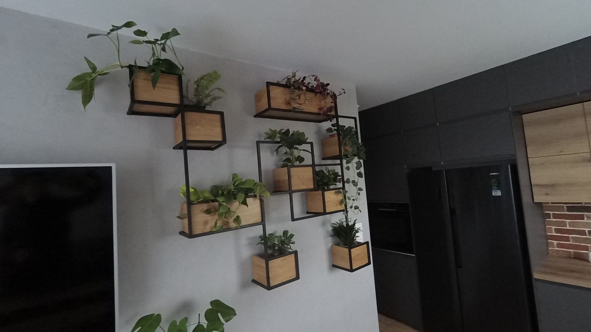 Kwietnik,  pólka na kwiaty + doniczki,  projekt