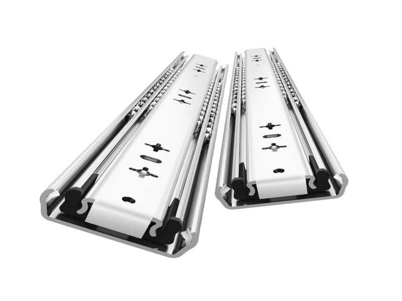 AOLISHENG Prowadnice do szuflad 650 mm, 80 kg, Pełen Wysuw, 1 Para