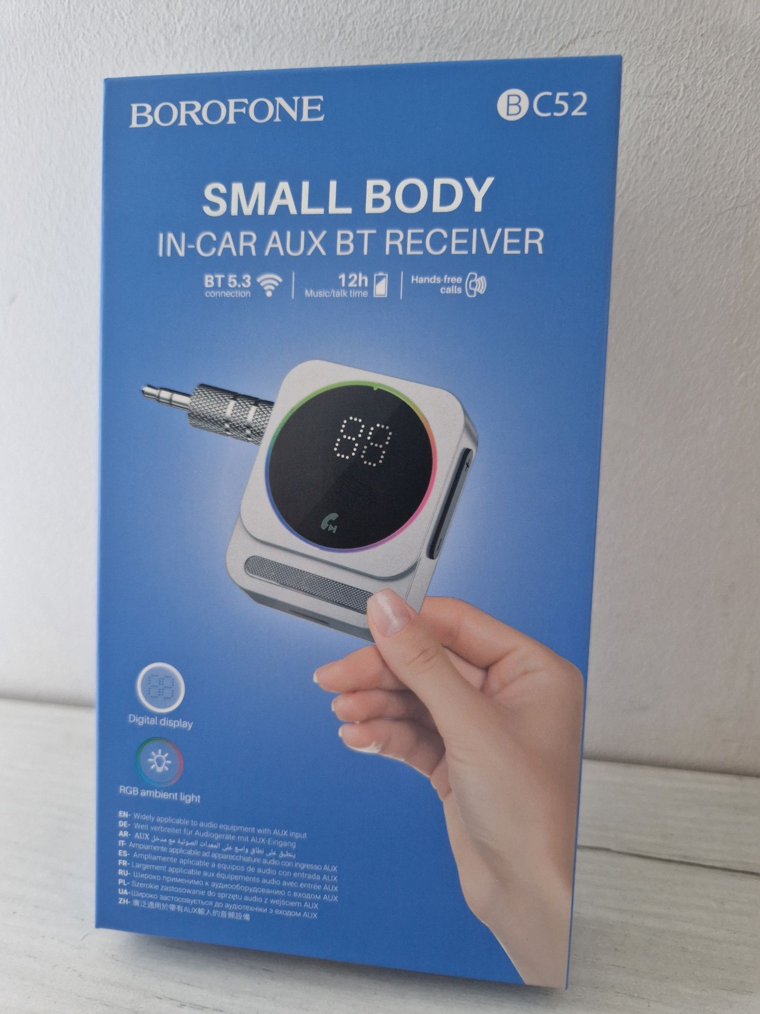 Borofone Odbiornik dźwięku Bluetooth AUX BC52 True Way srebrny