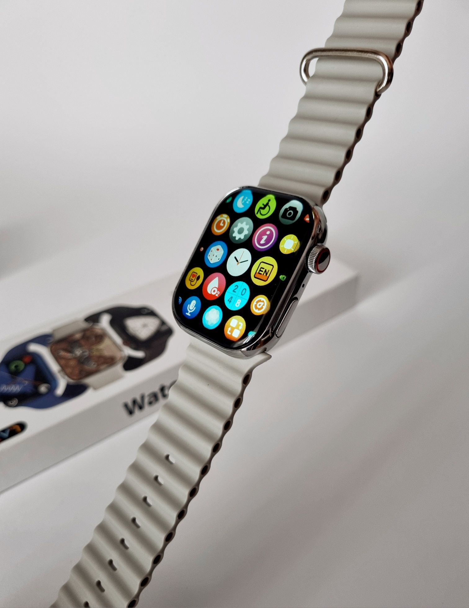 Smartwatch 9 Max szary pasek oceaniczny