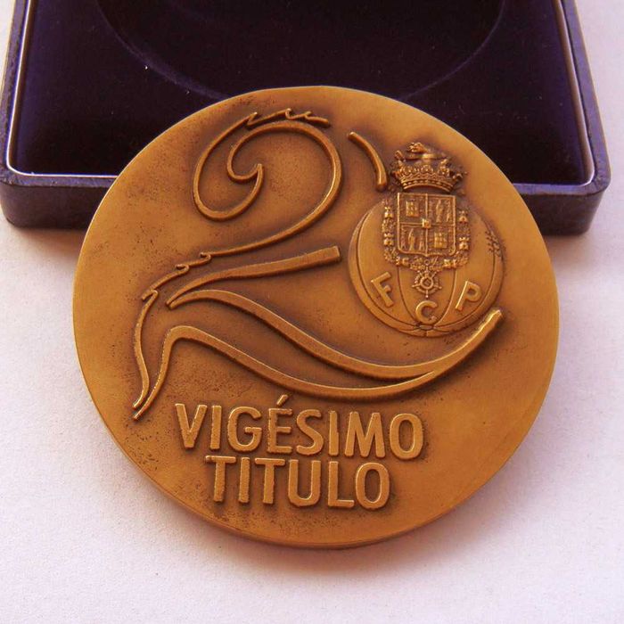 Medalha de Bronze Desporto Futebol FC Porto FCP 20º Título em Estojo
