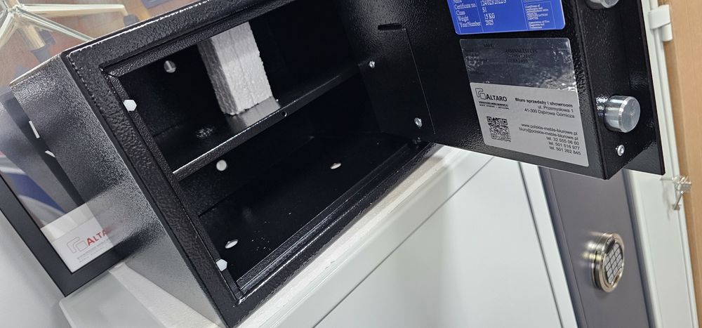 Sejf na BROŃ klasy S1 | CZARNY | zamek ELEKTRONICZNY | szyfrowy na kod