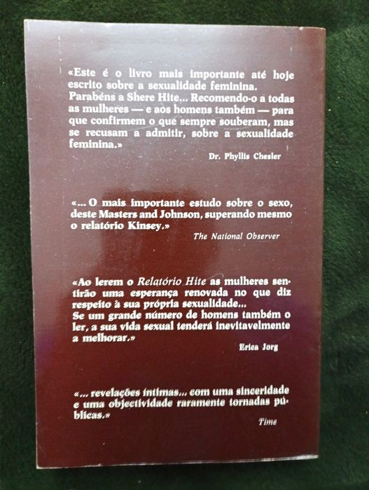 O RELATÓRIO HITE Um Profundo Estudo (.)  Feminina, Shere Hite 1981