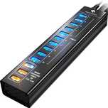 13-портовий алюмінієвий USB Хаб (Black) SmartDelux