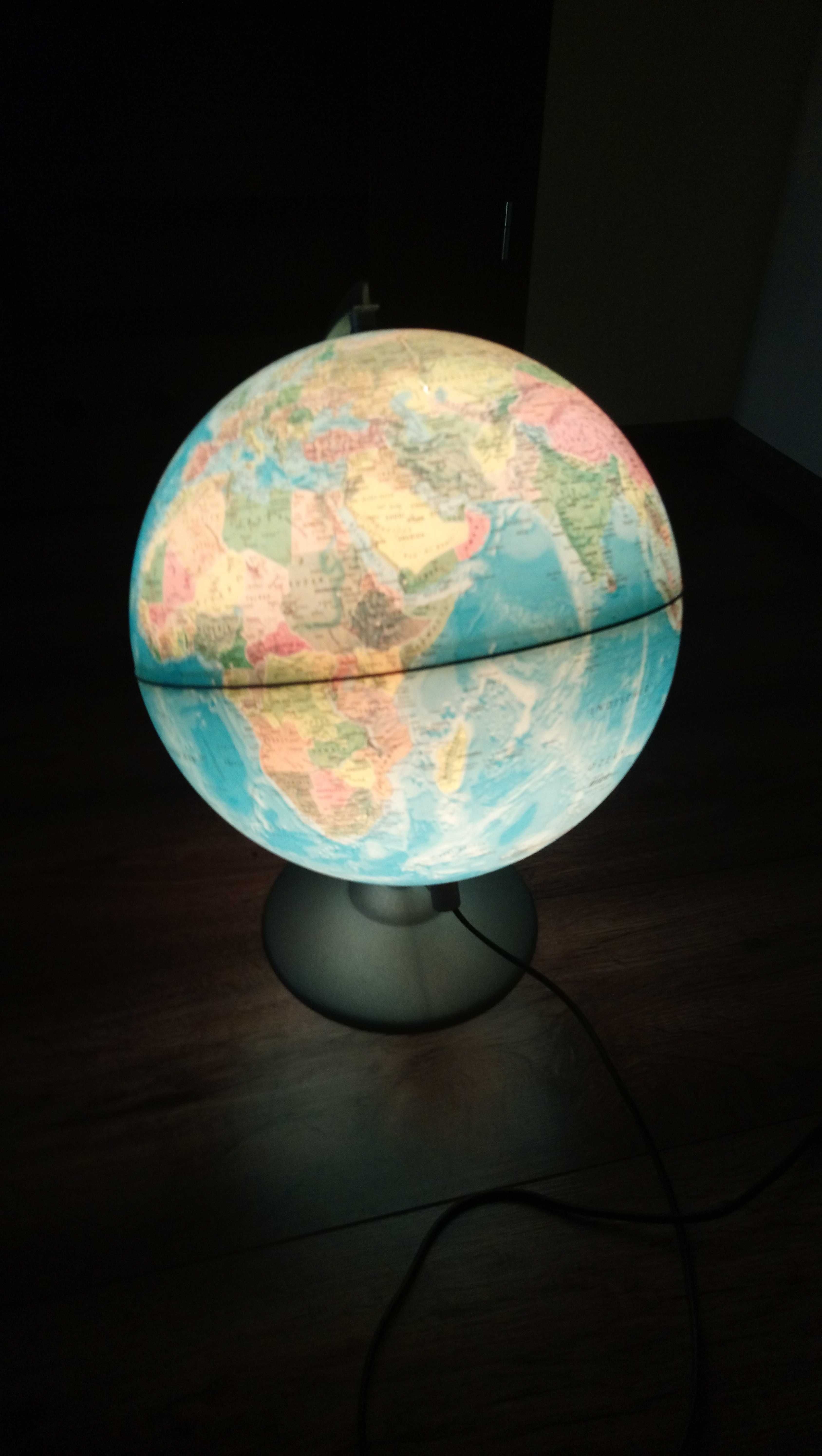 Globus podświetlany lampa lampka nocna