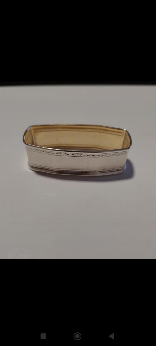 Argola de guardanapo em prata 925