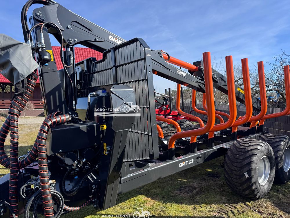 Prehydraulik | Przyczepa Leśna BMF 12T2 Z zurawiem 750Hp 6 Par 500x17