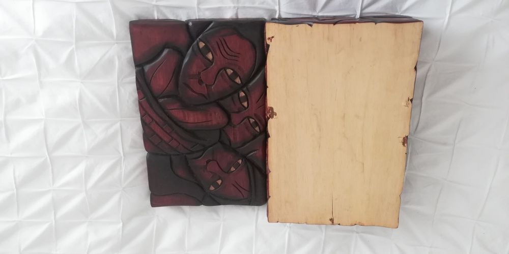 Caixa em Madeira africana - Decoração feita à mão