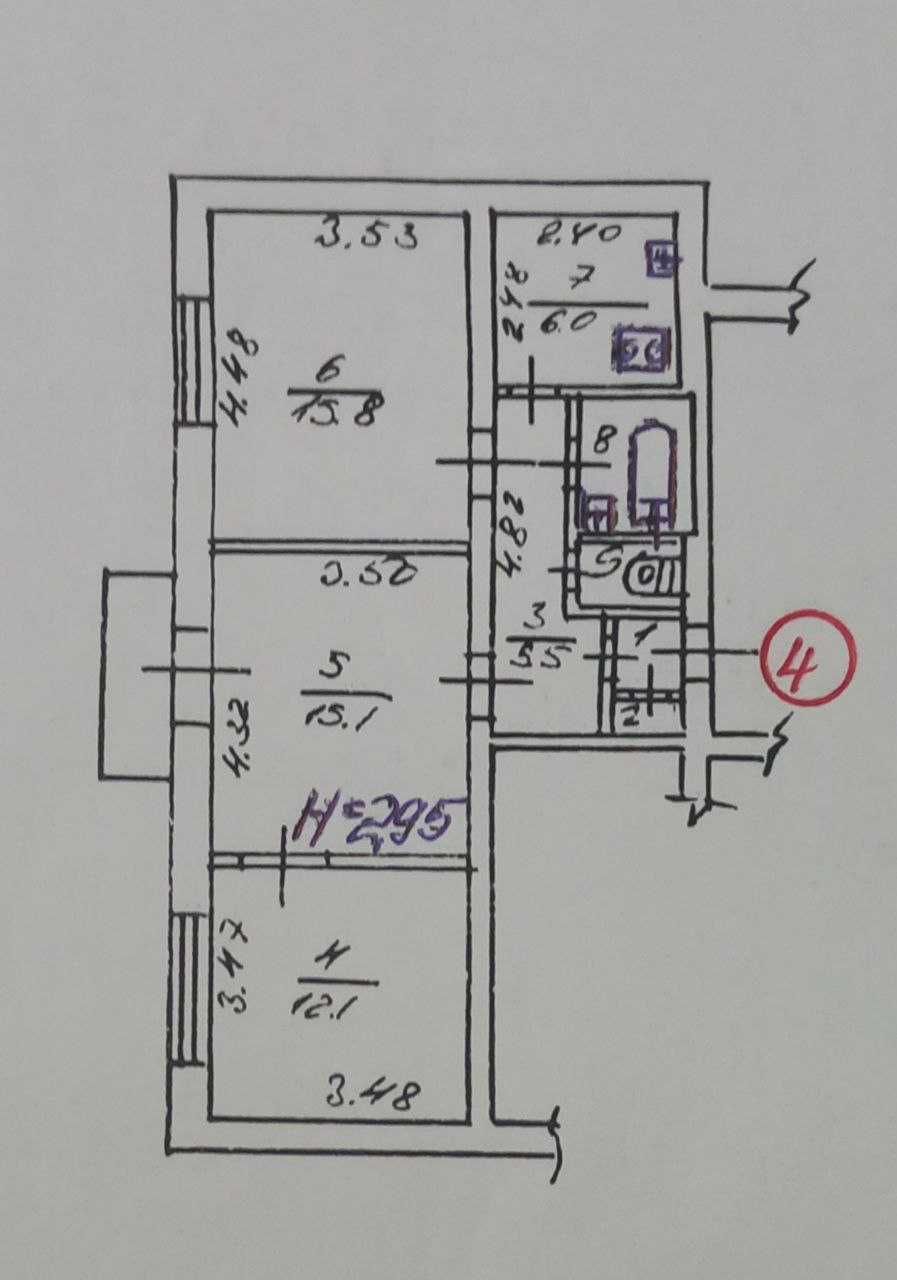 Продам 3к кв метро 23-го Августа ул. Сумгаитская под ремонт