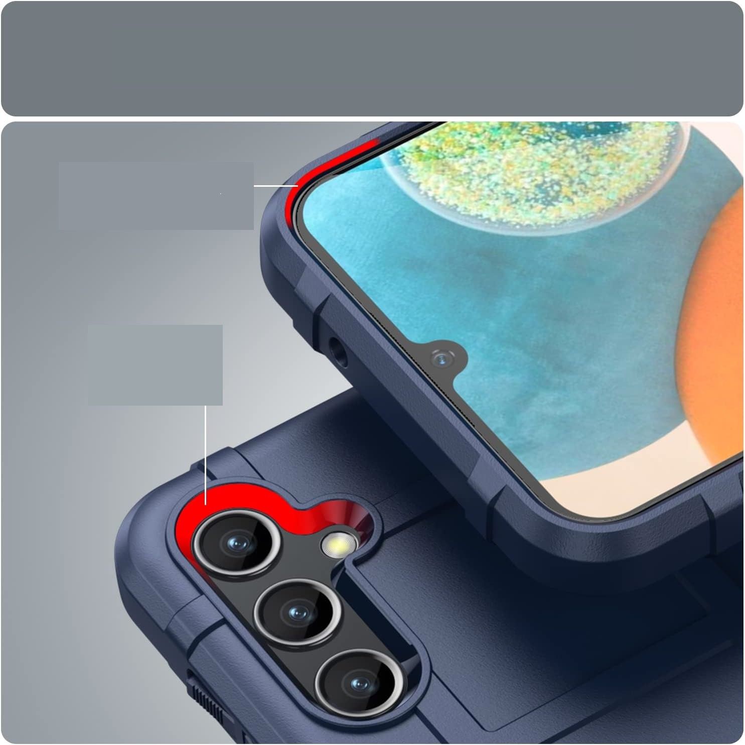 Silikonowe Plecki Case Samsung Galaxy A14 5G Etui Granatowe