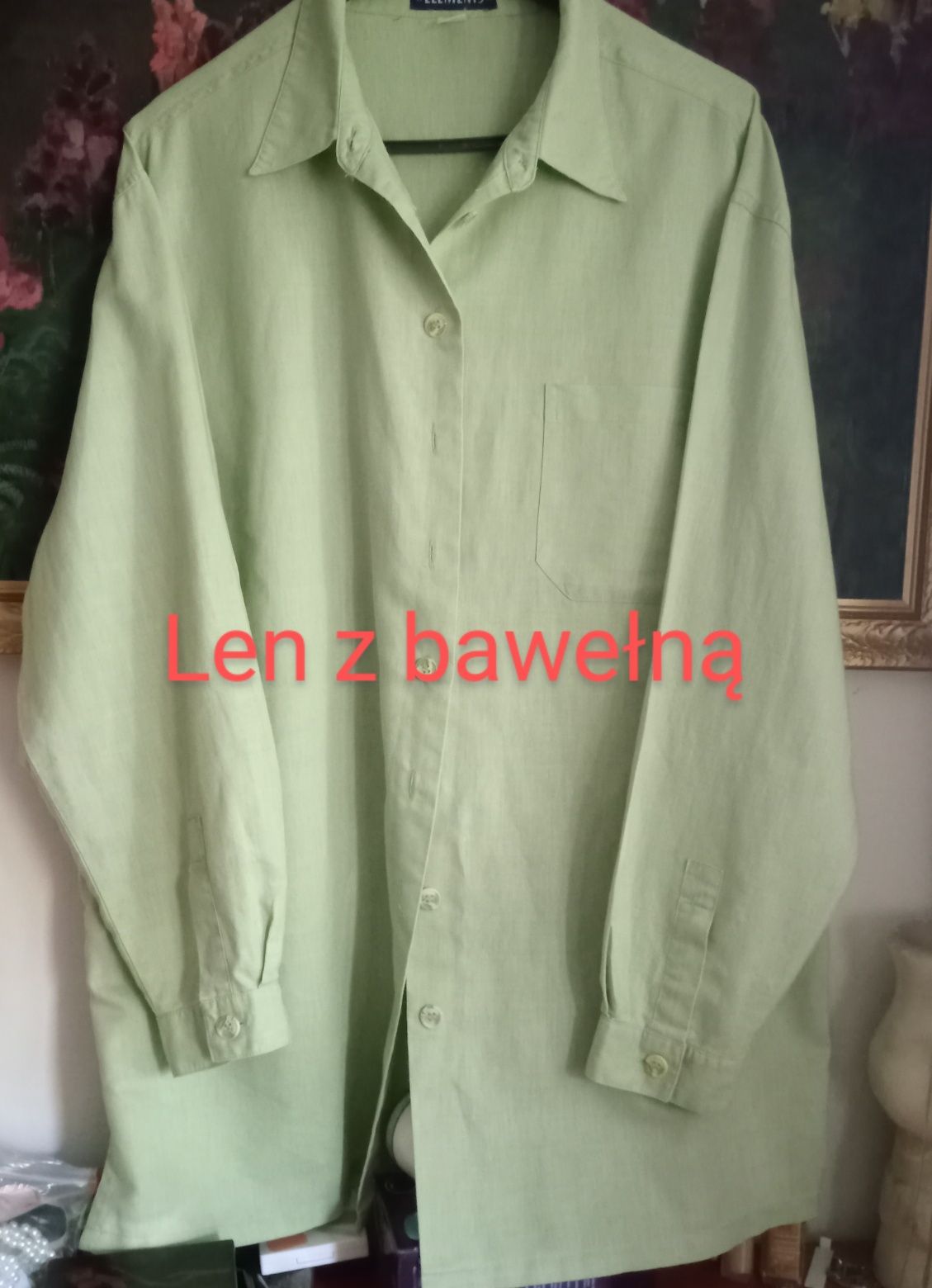 Koszula damska oversize miętowa 44-48