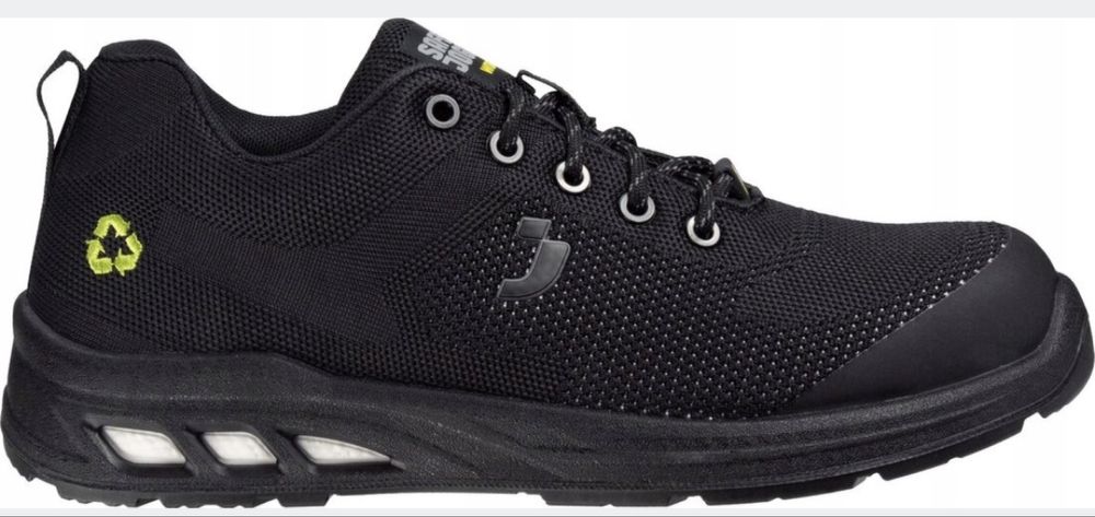 Półbuty robocze Safety Jogger Ecofitz S1P Low S1P SR ESD CI FO, czarne