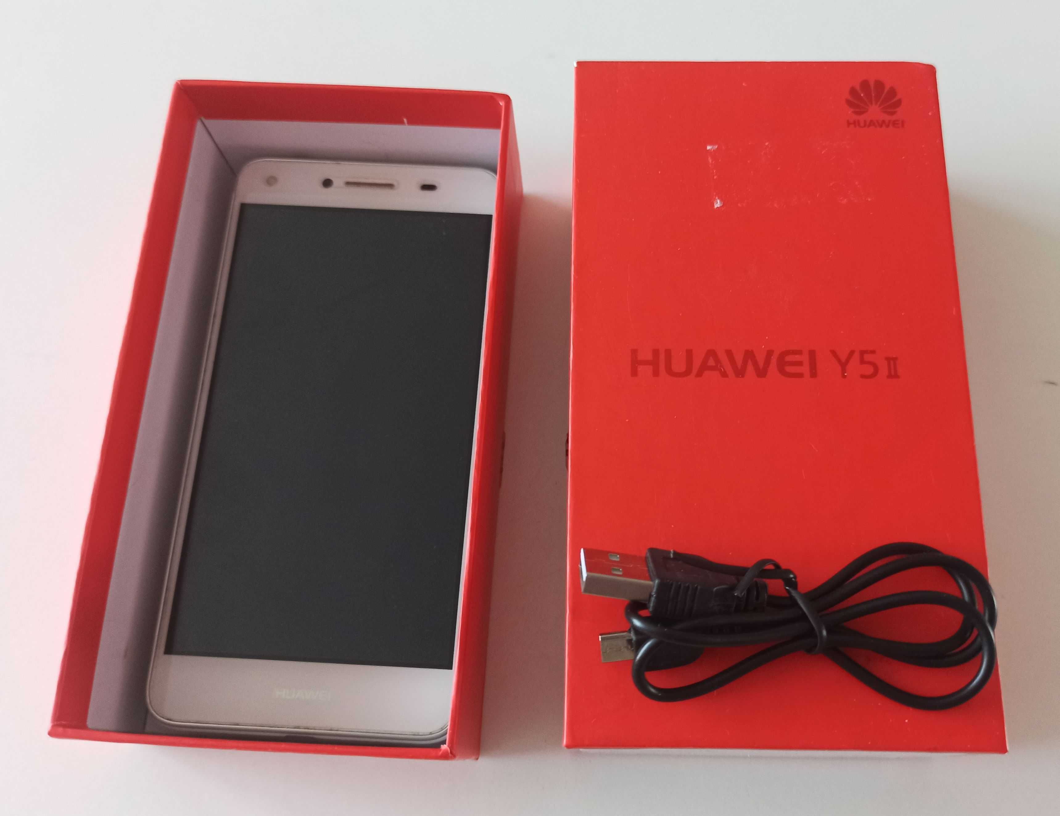 telefon smartfon Huawei Y5II zestaw pudełko kabel ustawienia fabryczne
