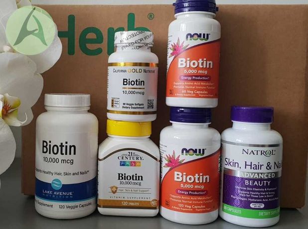 Біотин Now Foods, биотин Natrol, Solgar, Солгар