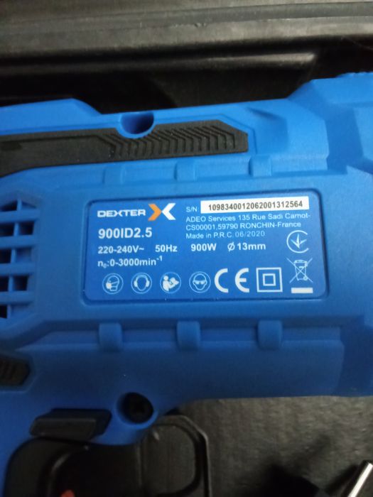 Дрель ударная Dexter 900id2.5