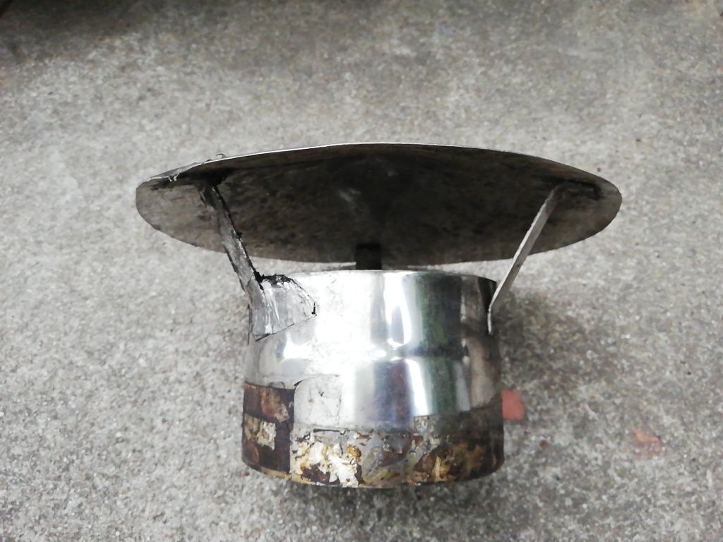 Chapéu inox tubo 150mm