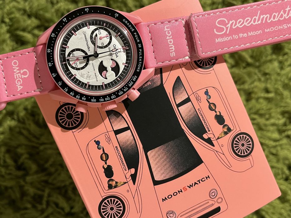 Relógio Swatch mission to the pink  moon Phase