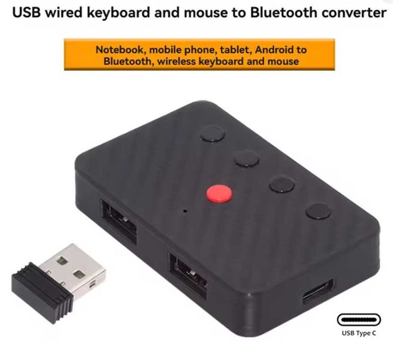 usb хаб-превратит Клавиатуру и мышь в Bluetooth-клавиатуру и мышь