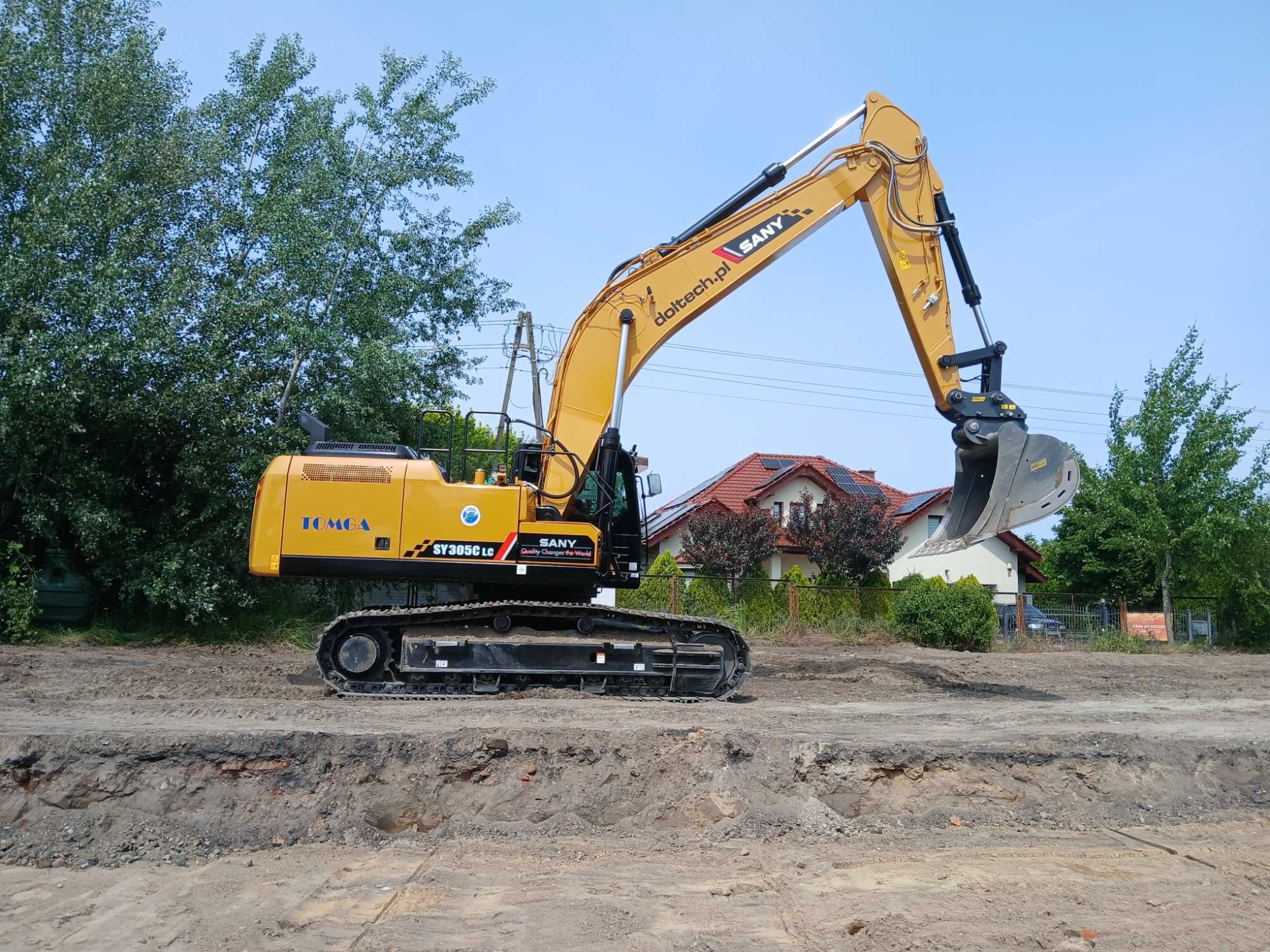Wynajem Koparki SANY SY305C 33T z Operatorem WYBURZENIA 350zł netto/h