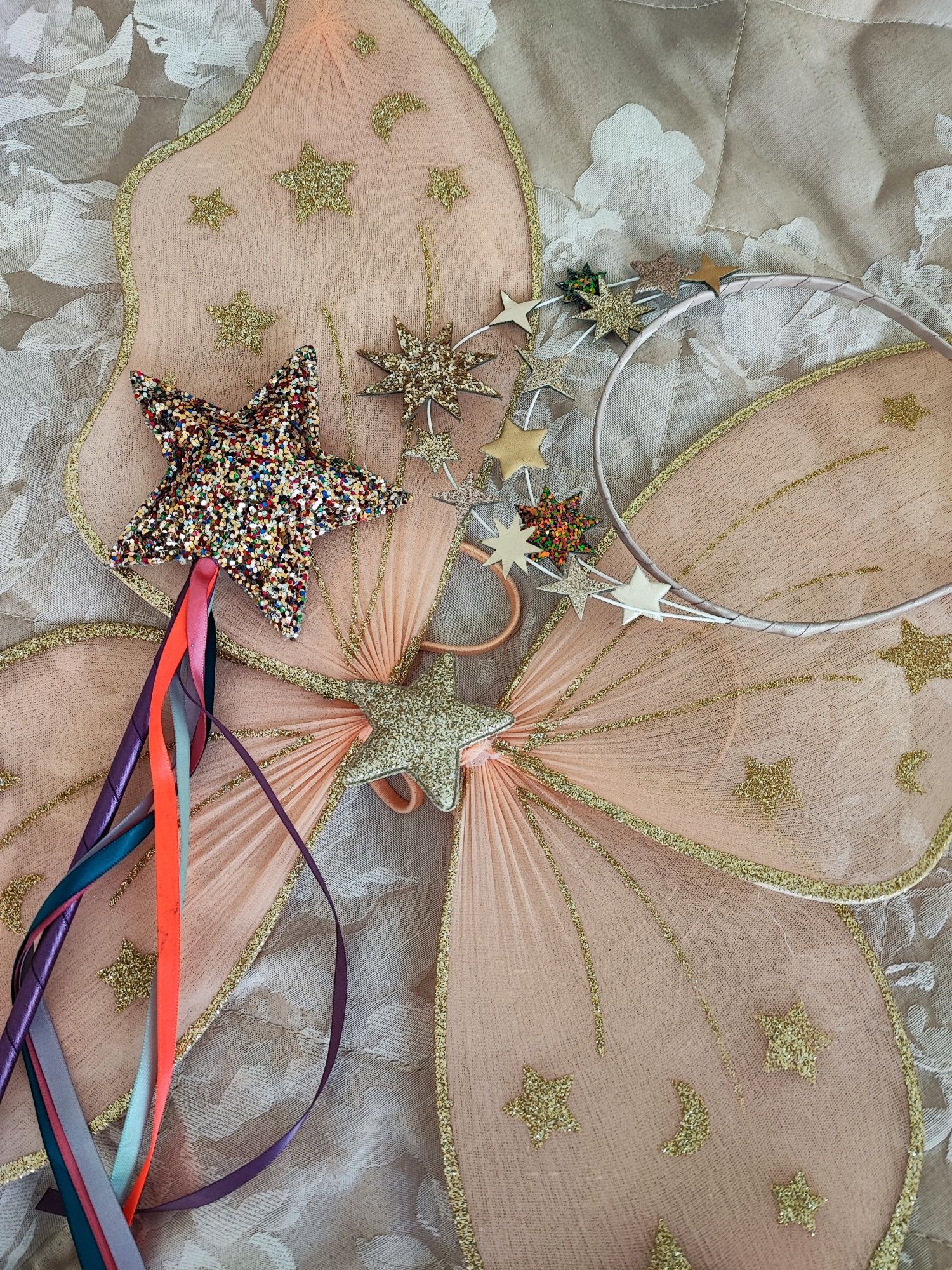 Комплект костюм Mimi & Lula крила феї, чарівна паличка, обідок з зіроч