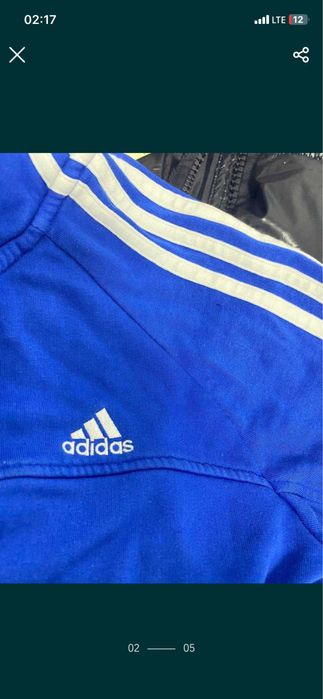 зіп-худі зіпка adidas худі адідас синя синє