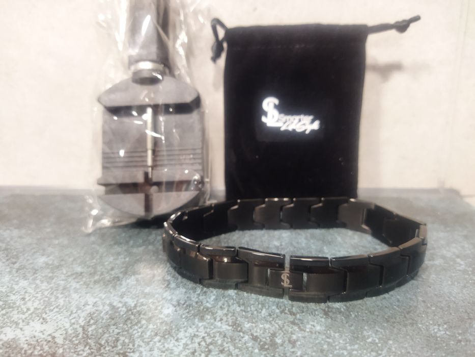 Bransoletka męska stal chirurgiczna 316L Smarter LifeStyle czarna