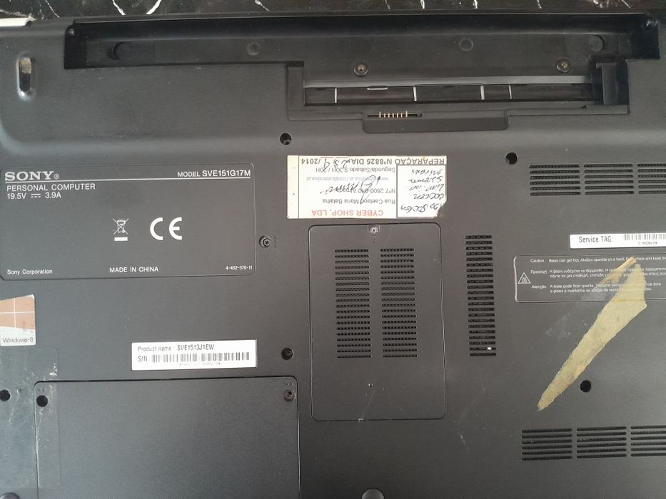 Portatil Sony avariado