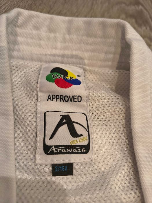 Kimono 150 profesjonalne, WKF kumite, gruba bawełna, Arawaza