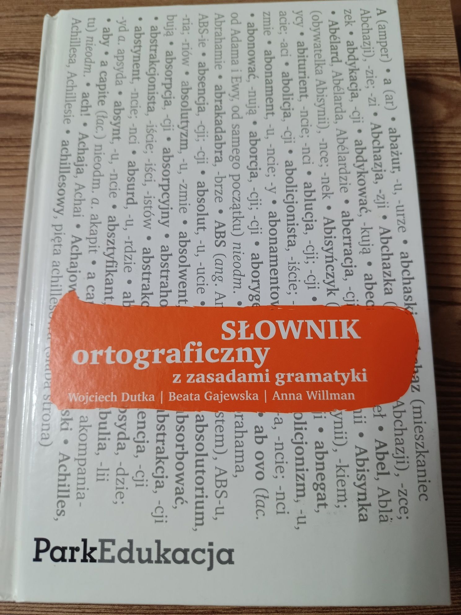 Słownik ortograficzny z zasadami gramatyki.