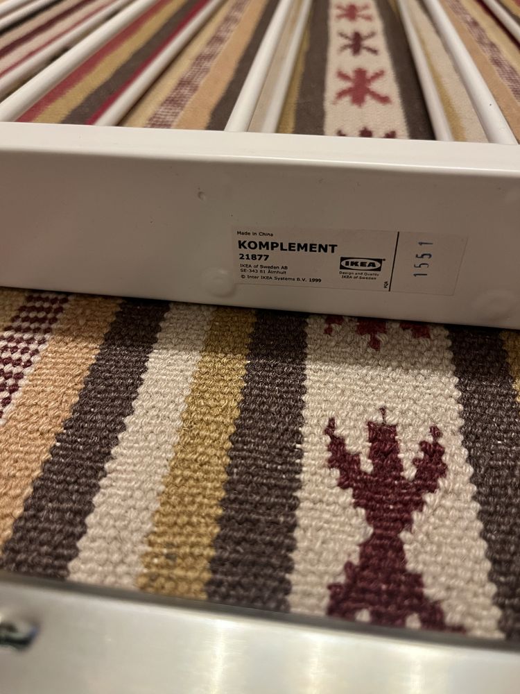 Wieszak na spodnie Ikea pax komplement biały
