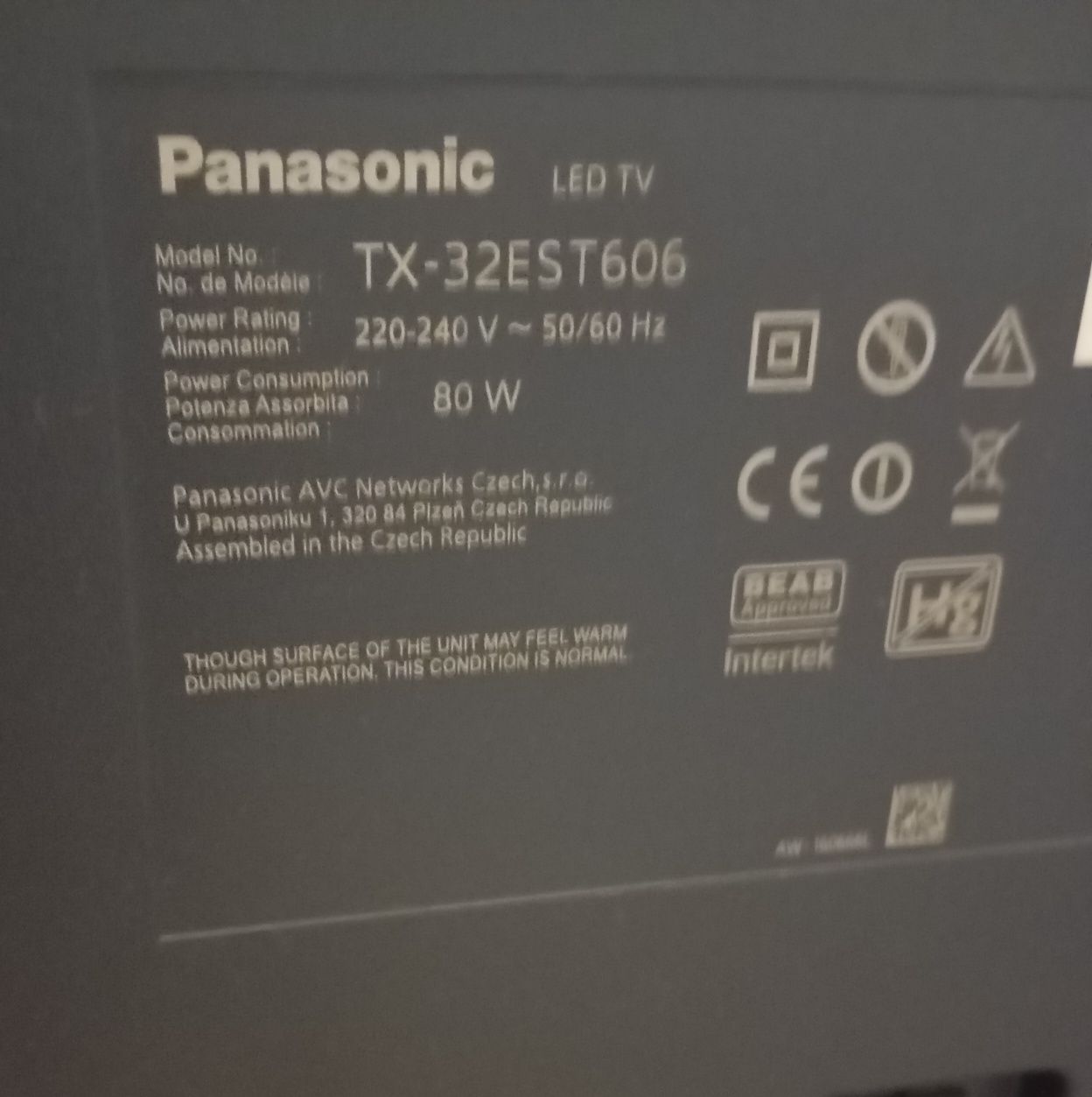 Vendo TV Panasonic