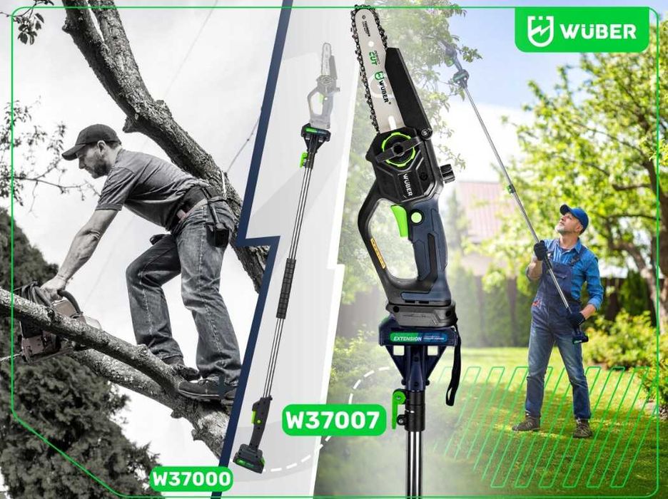 Piła łańcuchowa gałęziówka akumulatorowa 2aku marki WUBER (OKAZJA)