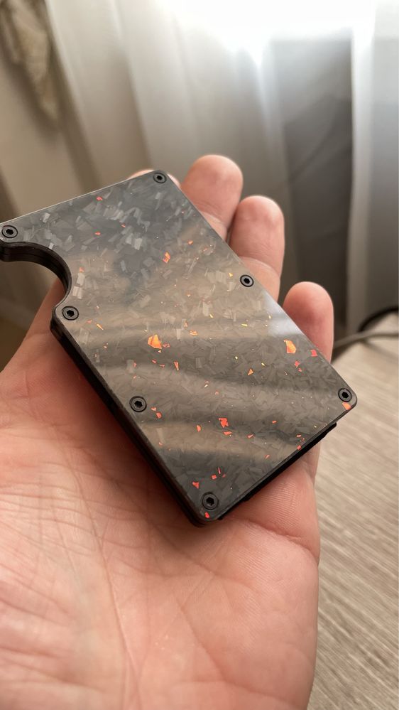 Тримач для грошей card holder/гаманець. З кованого карбону