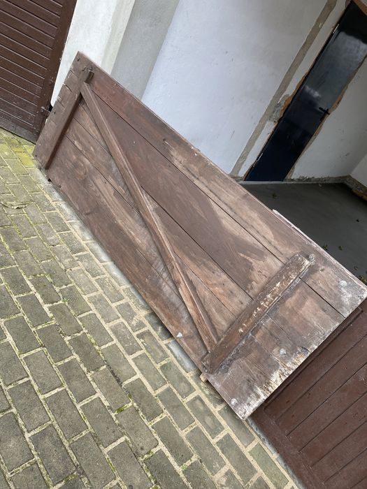 Drzwi gospodarcze drewniane lata 90 PRL