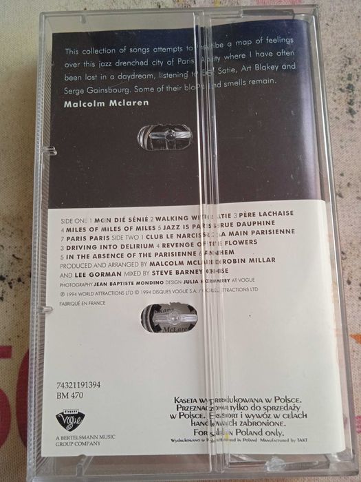 kaseta malcolm mclaren paris