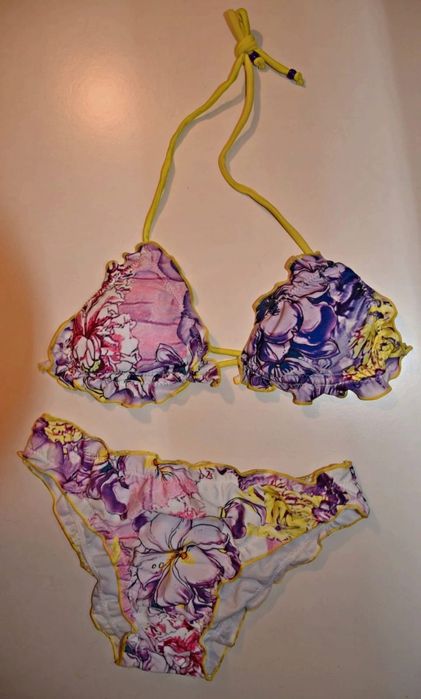 Bikini Florido Roxo Novo