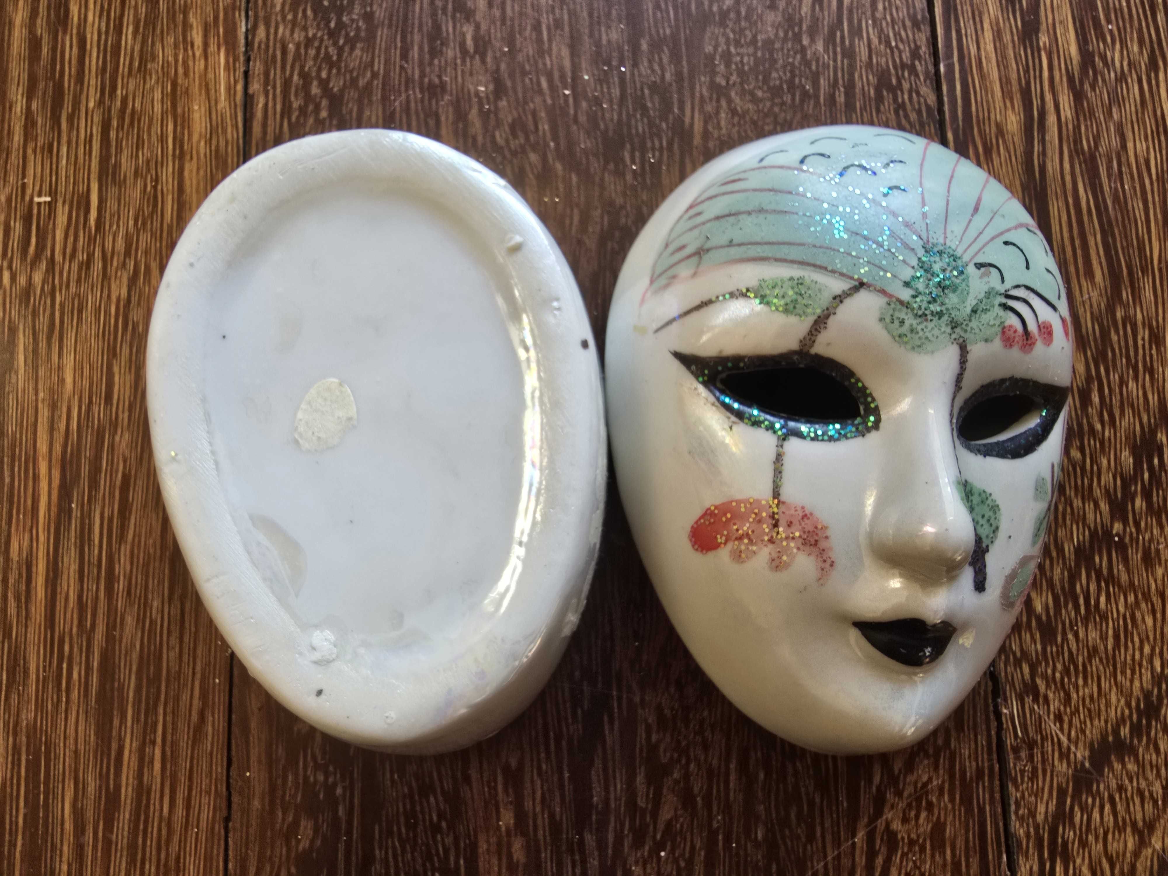 Maska wenecka ceramiczna - szkatułka