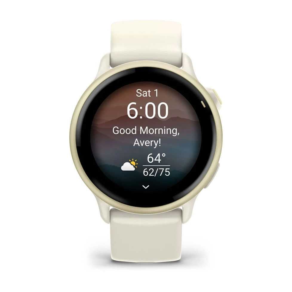 Garmin vívoactive 6 з білим силіконовим ремінцем 010-02985-01