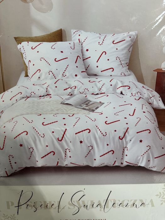 Pościel satynowa swiateczna 160x200