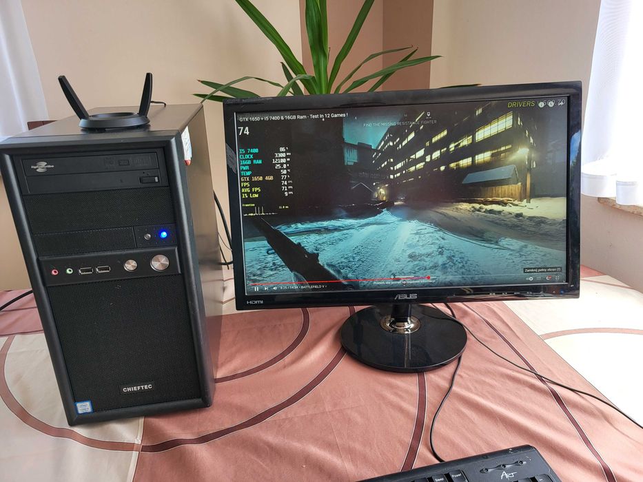 Komputer i5-7600/16gb ddr4/ssd 256gb/1tb/GTX 1650/win11 dla gracza