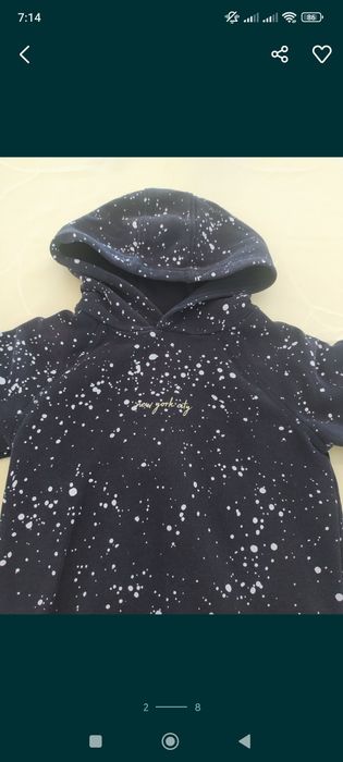 Bluza z kapturem 104-110 czarna chłopięca