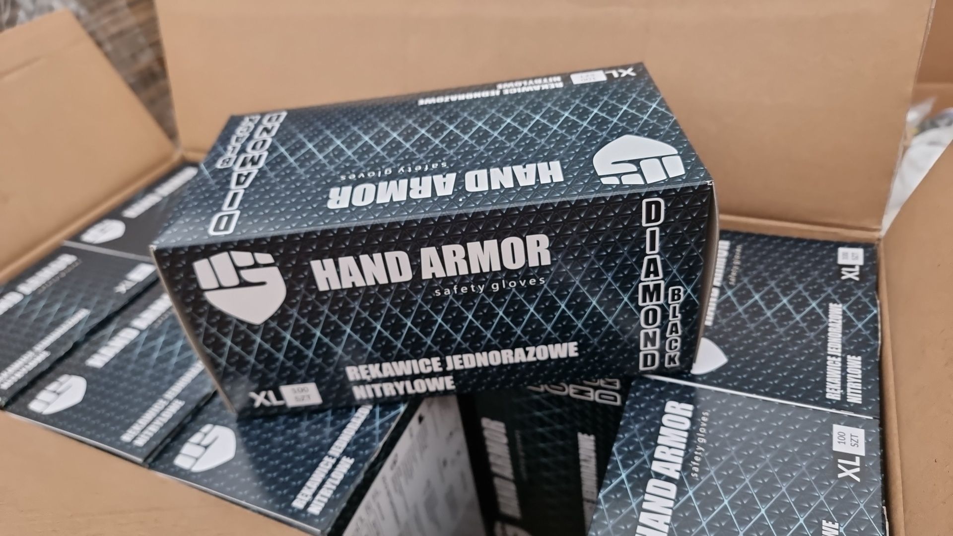 Rękawiczki grube nitrylowe hand armor opk 100szt