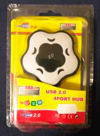 USB-хаб  4-х портовый 2.0 White, Black