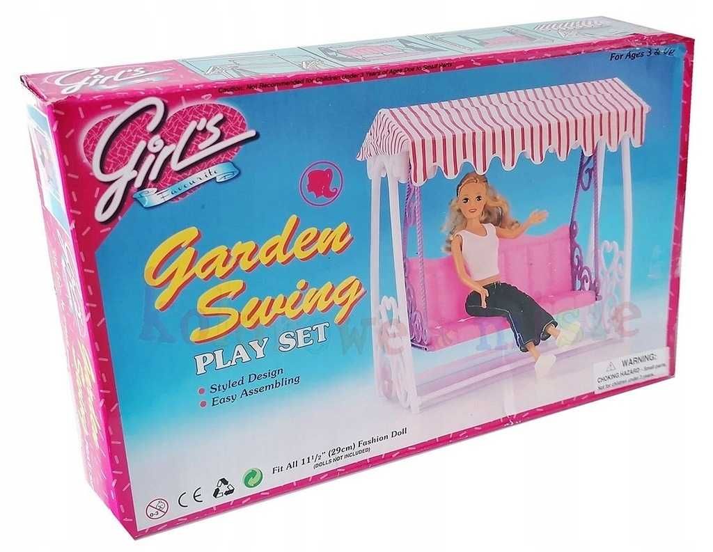 Huśtawka dla lalek Barbie - Mebelki dla dziewcząt