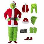 Strój kostium GRINCH dla dorosłych maska RĘKAWICZKI ŚWIĘTA r. 4XL G60