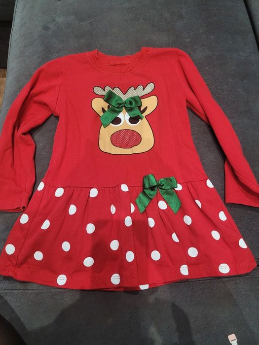 Świąteczna sukienka lub tunika 116