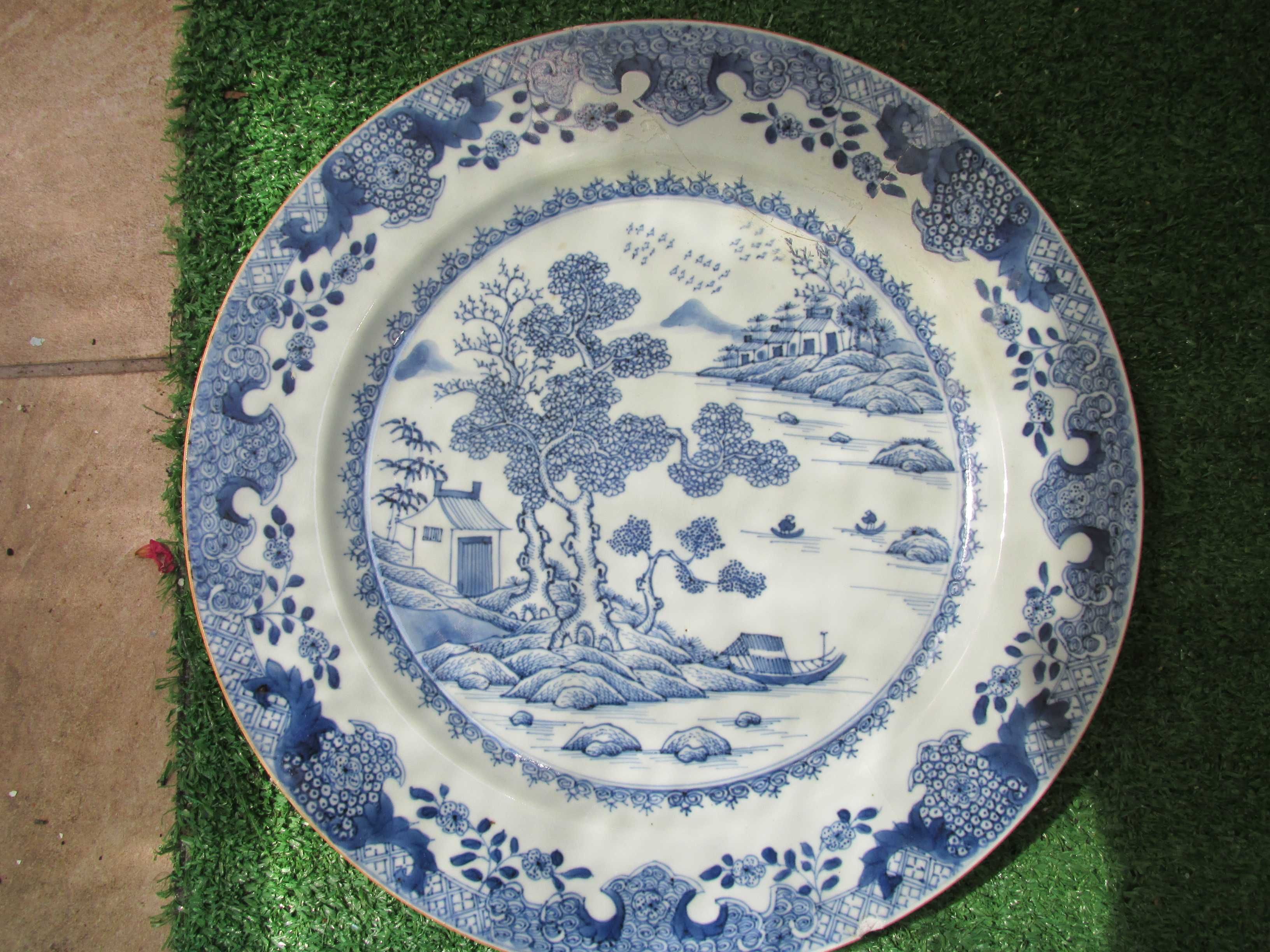 Stary talerz  Duży  Antyk Oryginalny    乾隆   - Qianlong - Chiny