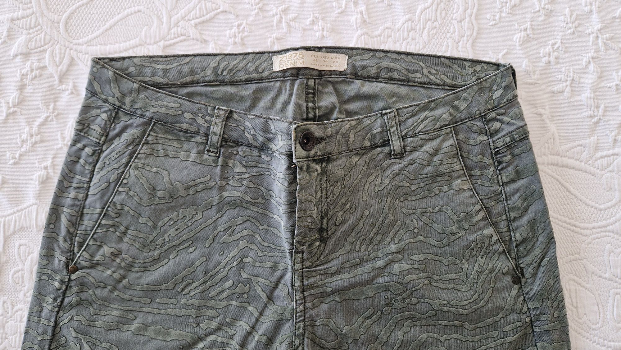 Calças Verdes Zara tamanho 36