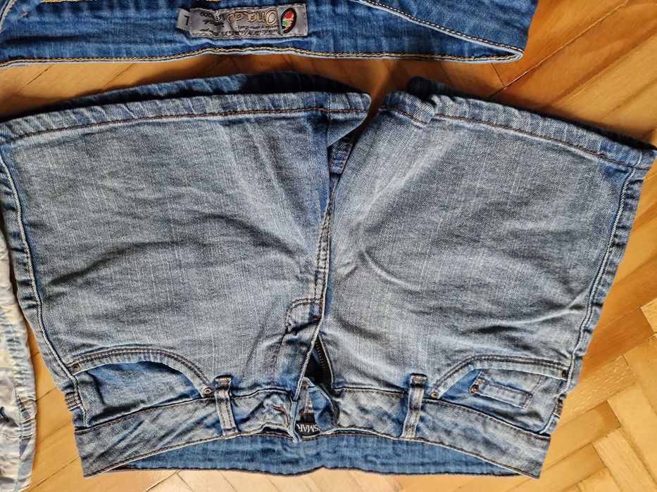 Zestaw 4 par spodenek szortów jeansowych dżinsowych rozmiar S/M